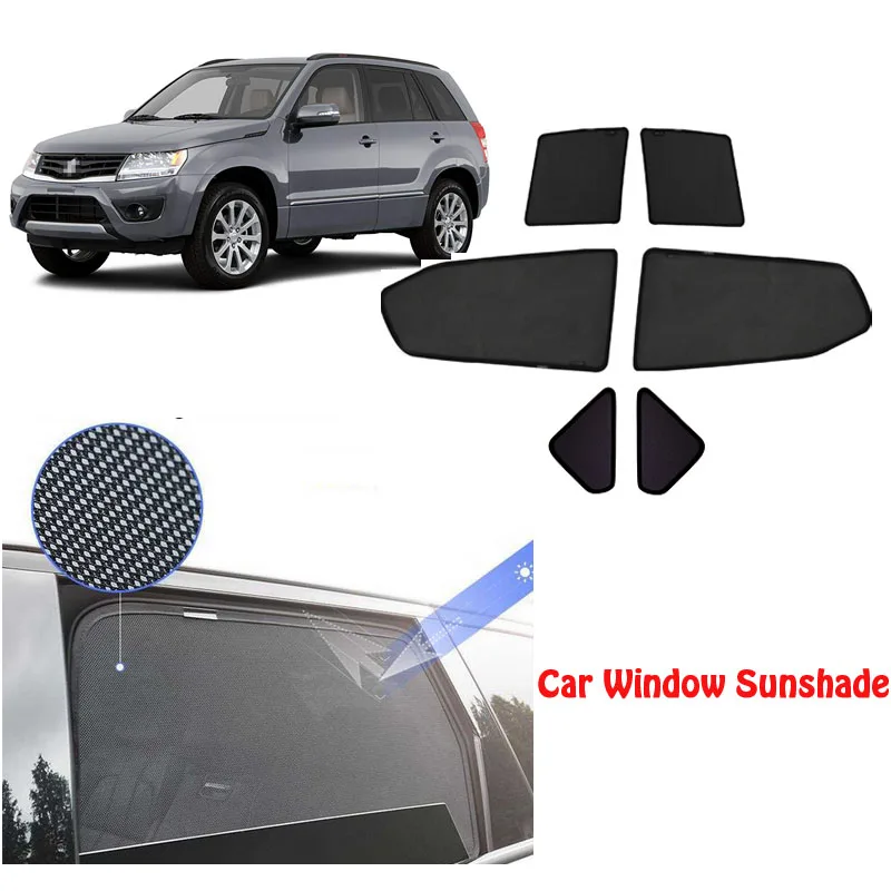 

6pcs High-end custom For Suzuki Grand Vitara 2015-2018 card type magnetic car curtain sun shade car window shade car styling