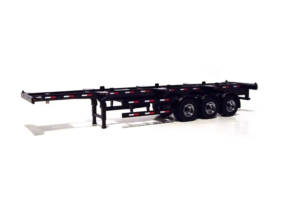 New DM 1/50 Scale 40\' Container Skeletal Trailer In Black Trailer Only By Diecast Masters 91024 for Collection