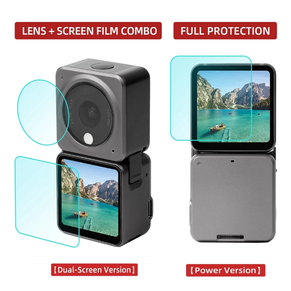 9H خفف شاشة فيلم ل DJI Osmo العمل 2 خدش الزجاج فيلم HD عدسة فيلم واقية ل DJI العمل 2 اكسسوارات