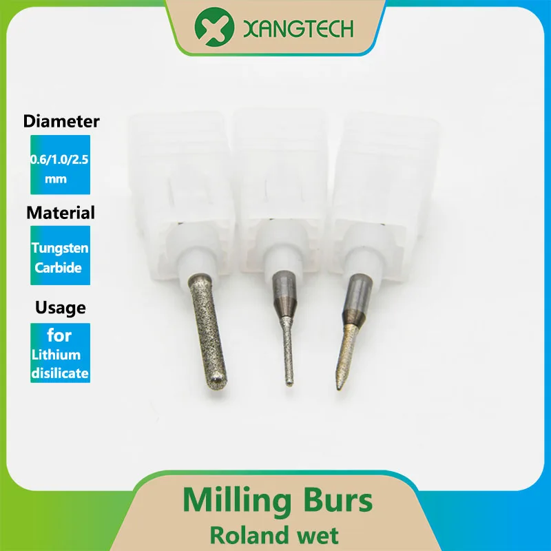 Free Shipping High Quality Dental Roland Wet Emax Milling Burs For Lithium Disilicate