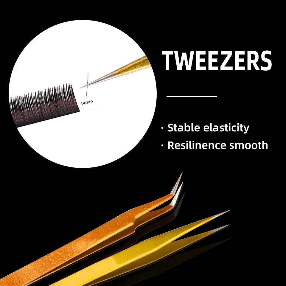 THINKSHOW Individuele wimperverlenging Wenkbrauw Nail Art Pincet Antistatisch Professioneel roestvrijstalen pincet Make-up gereedschap