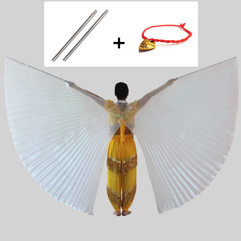 Bauchtanz Flügel Isis Flügel Bauchtanz Zubehör Bollywood Orientalische Ägyptische Stöcke Kostüm Erwachsene Kinder Kinder Frauen Gold – Detail 18