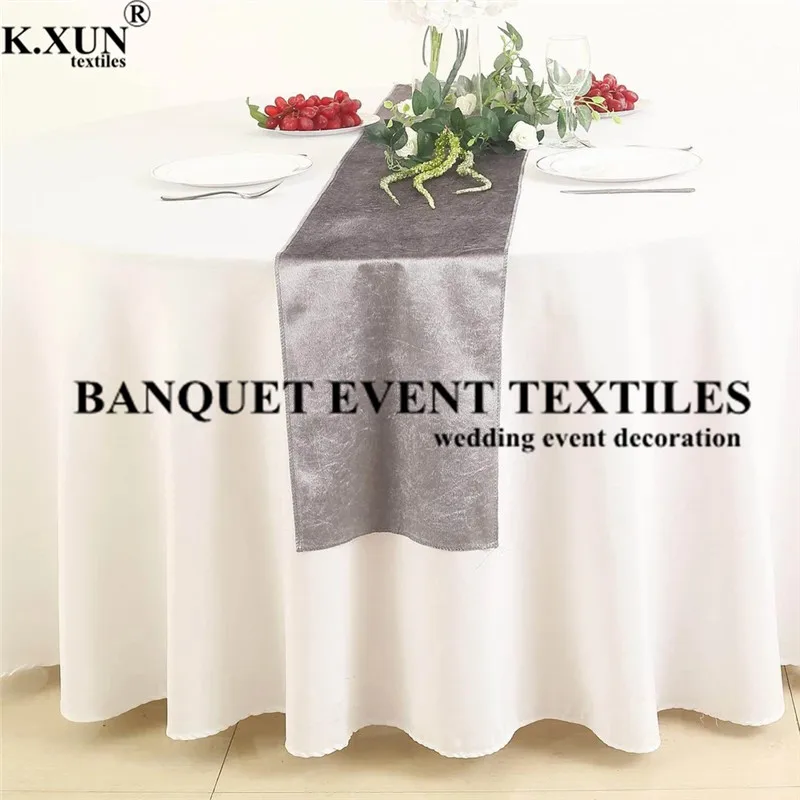 New Design Poly Velvet Table Runner Banquet Tablecloth Runners For Wedding Event Decoration