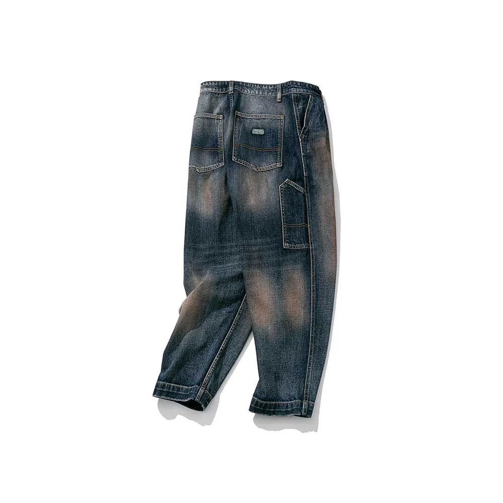 Vintage Distressed Baggy Jeans Men\'s Casual Hip Hop Harem Denim Streetwear Japanese Style Trousers