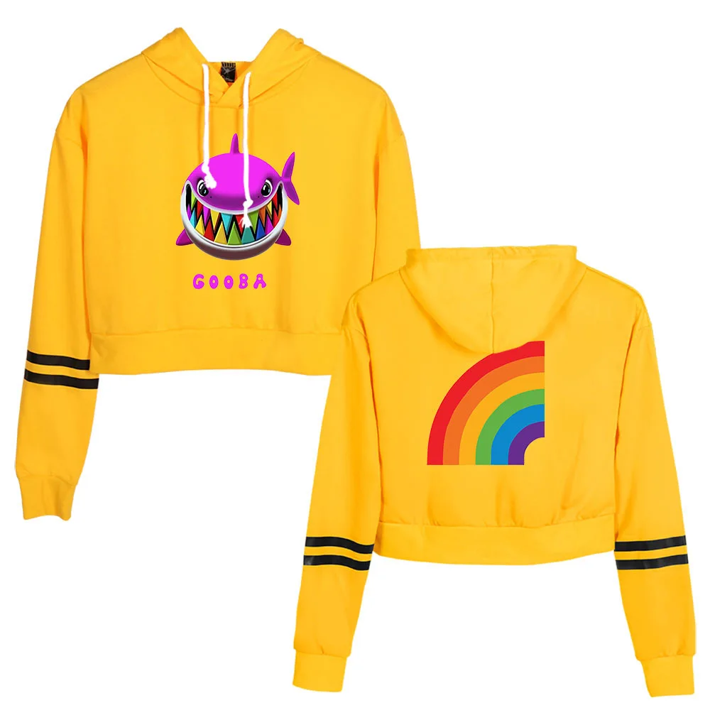 

6ix9ine Yellow Hoodie Rapper Tekashi69 Tekashi 69 GOOBA Crop Top Hoodie Women Sexy Harajuku Jumper Cropped Sweatshirt Streetwear