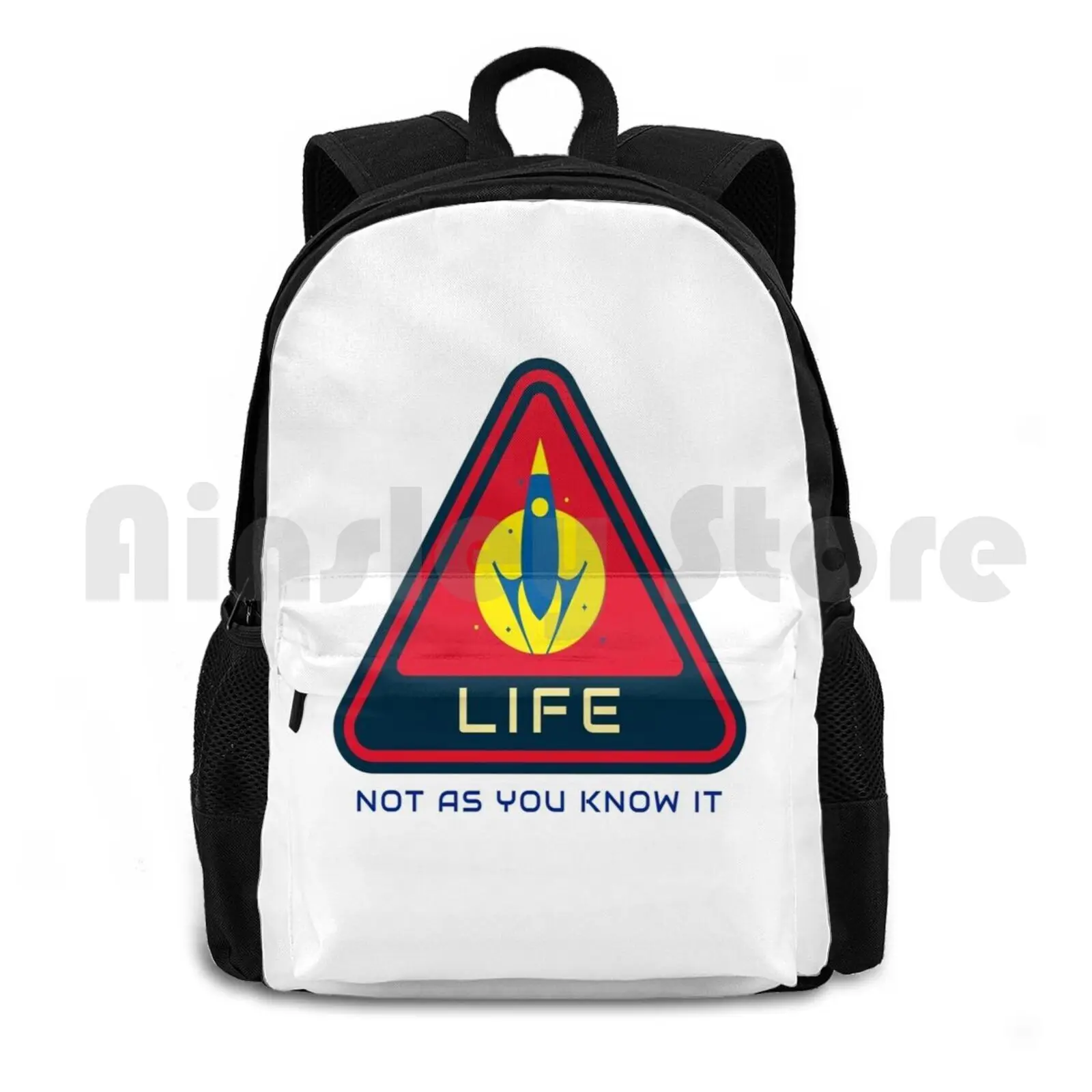 Life On Planet Earth 1 Outdoor Hiking Backpack Riding Climbing Sports Bag Space Earth Planet Comic Superhero Rocket Cosmic Life