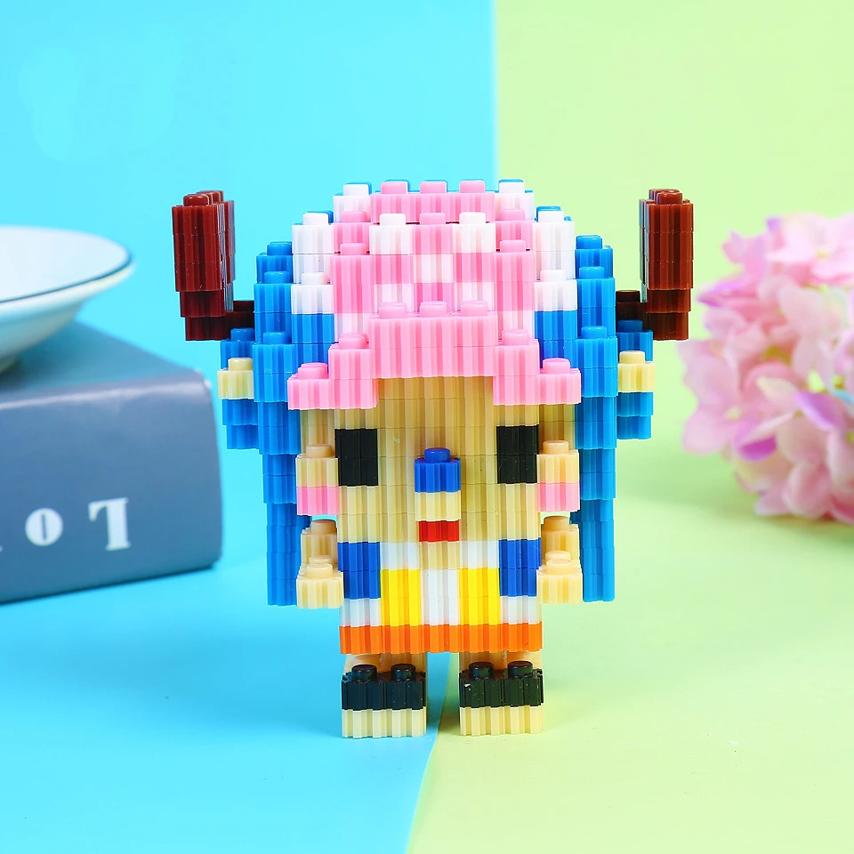 アニメワンピースマジックブロック海賊モンキー · d · ルフィチョッパーゾロフィギュアセットportgas · d · エースミニ接続レンガビルディングブロックのおもちゃ