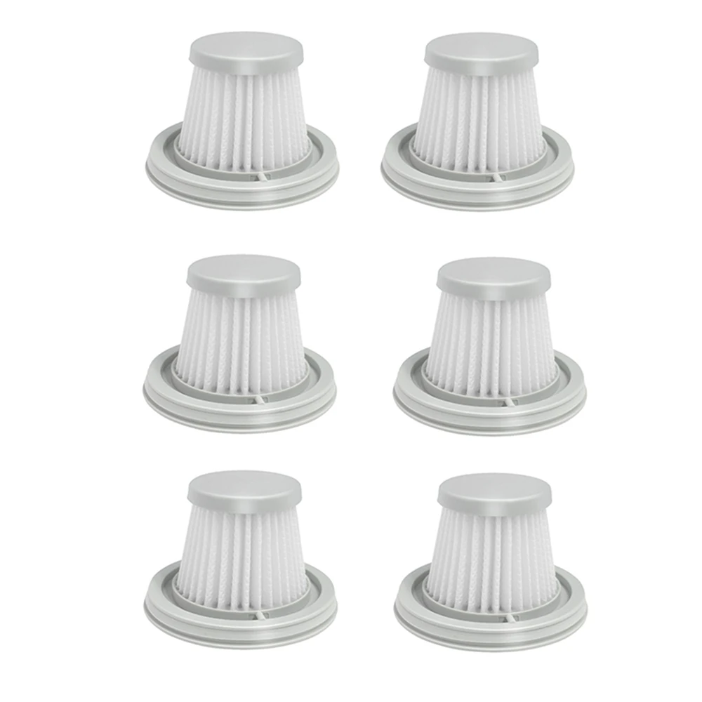 Filtro hepa para aspirador de pó portátil mi mijia, filtro de mão para limpeza doméstica, 2/6 peças