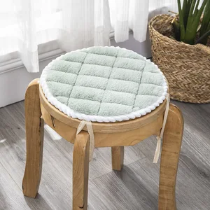 Rote Winterplüschhocker Heiße Kissen Samtstuhl Kissen runde Sitz gelbgrüner Kissenstuhl Dekoration Weiß weiß 8 Hauptverkäufe grünes Wasserkissen - №7