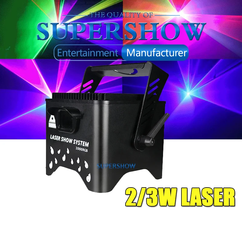 

3W Outdoor Waterproof Full Color Animation Laser Light Stage RGB Patterns Projection Strobe DMX512 Disco DJ Party Show Lights