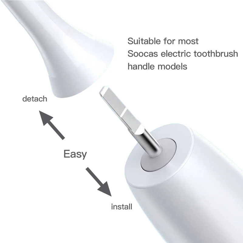 4 pièces pour SOOCAS X3/X3U/X5 têtes de brosse à dents de remplacement têtes de brosse à dents propres buses de brosse à dents électrique sonique à