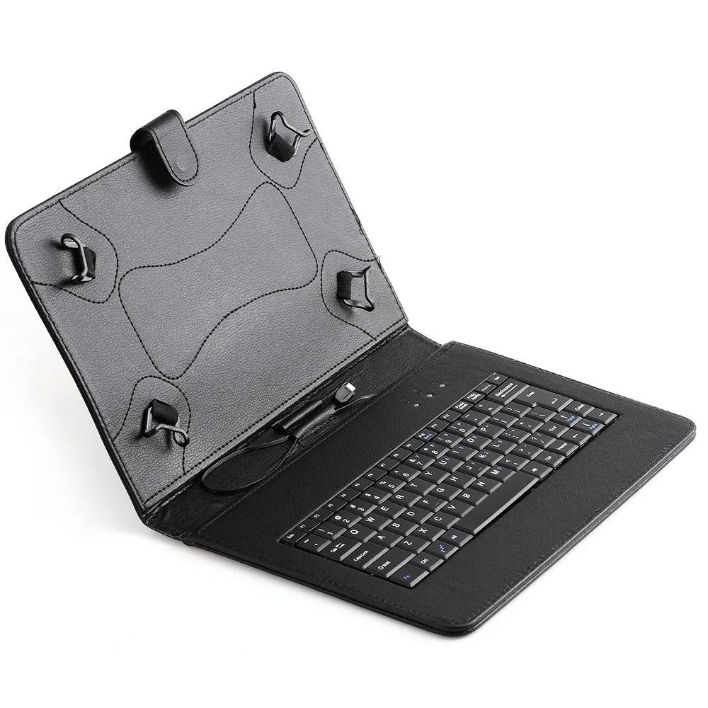 

Universal Folding Bluetooth Keyboard Case Cover for 10.1 Inch Android Tablet Cover USB Keyboard Leather Case Cover