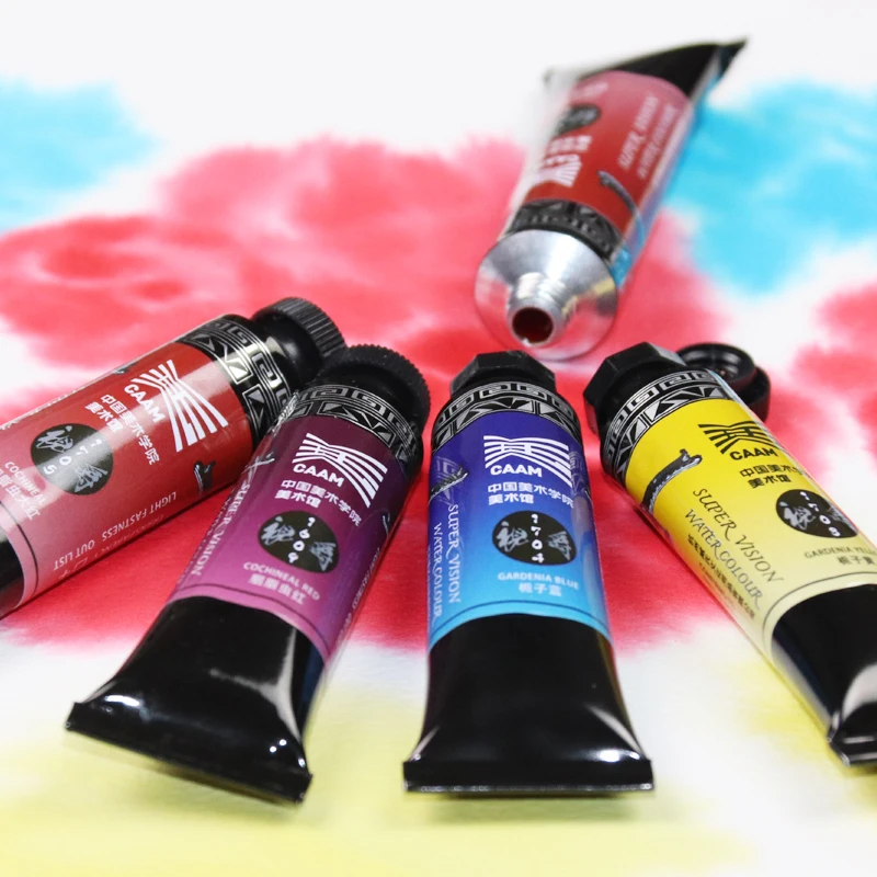 Super Vision High Transparent Watercolor Paint Tube Professional Natural Plant Animal Extract 15ml Water Color For Painting