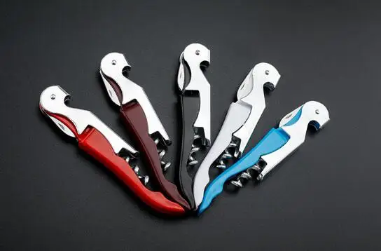 

Multi-function Wine Corkscrew Stainless Steel Bottle Opener Knife Pull Tap Double Hinged Corkscrew Creative Promotional Gifts