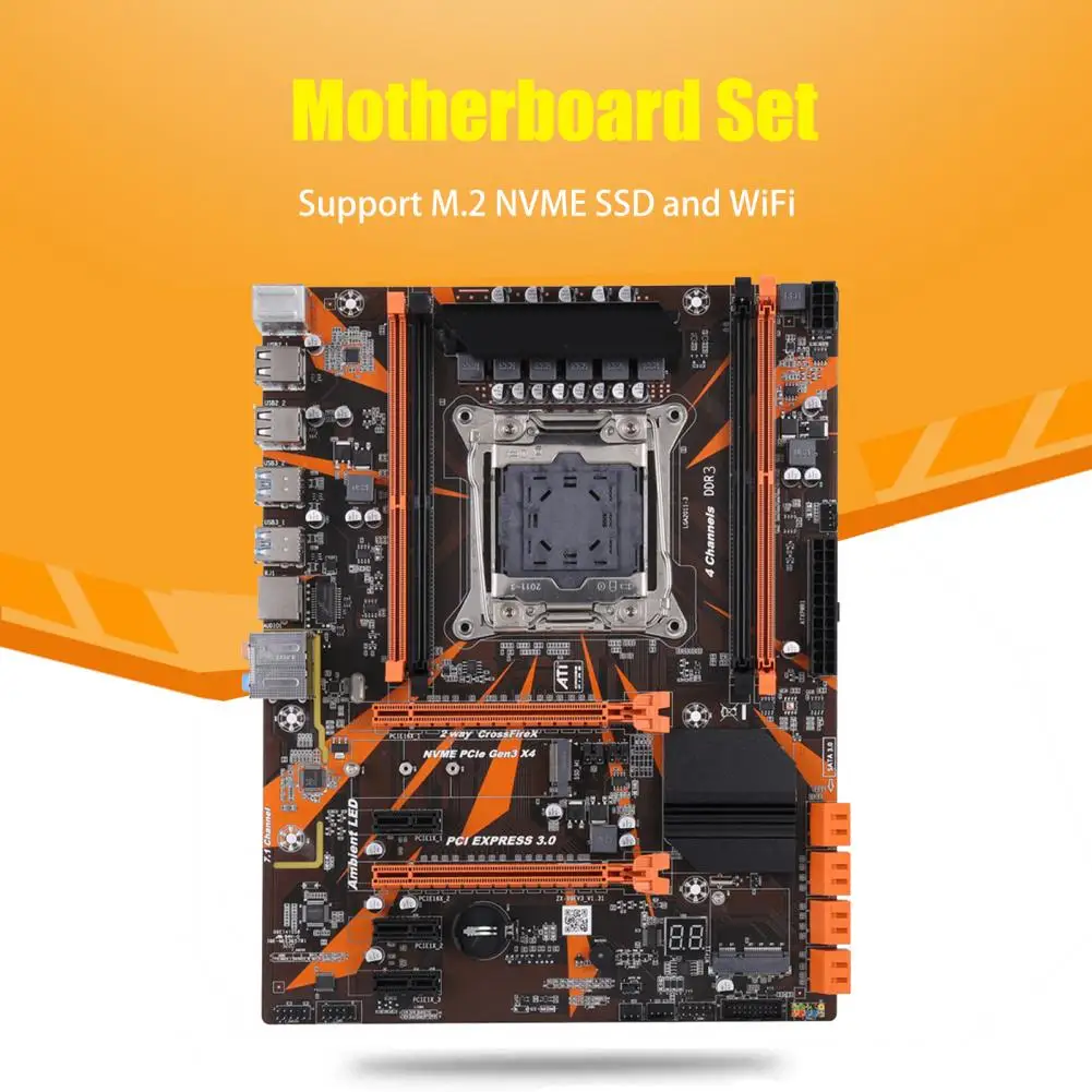 Portable  Practical High Reliability DDR3 SATA3.0 M.2 Desktop Motherboard LGA2011-3 Game Mainboard Fast Speed   for Gaming