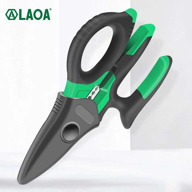 Imagem -02 - Laoa Polegada Tesoura Eletricista Stainlesse1.54 mm Cutter Cortador de Fio Descascando Cabo Profissional Ferramenta de Friso Terminal de Corte
