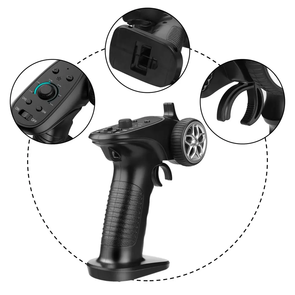 GA-4H-TX 4CH 2.4GHz Remote Control Digital Radio Transmitter Controller 1/8 1/10 1/16 1/32 RC Car Boat Tank Crawler