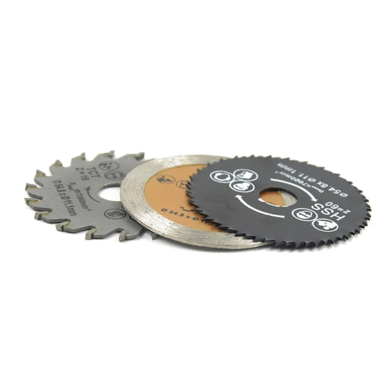 3Pcs/set 54.8mm Saw blade High Quality Mini circular Saw blade wood cutting blade
