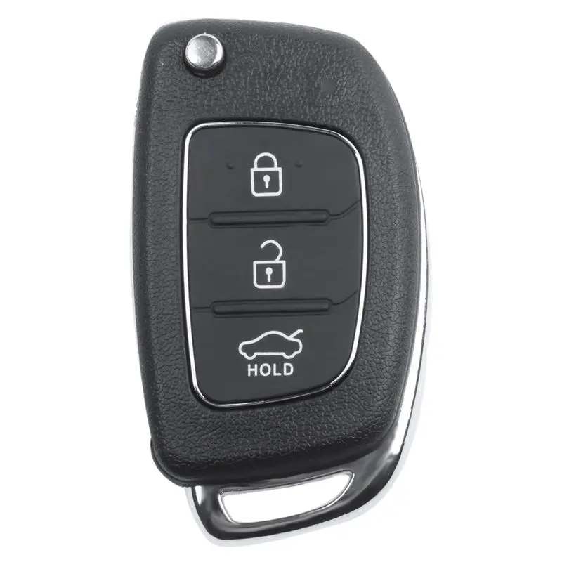 Flip Key Shell fit für HYUNDAI ix45 Santa Fe Remote Key Case Fob 3-Taste Schwarz