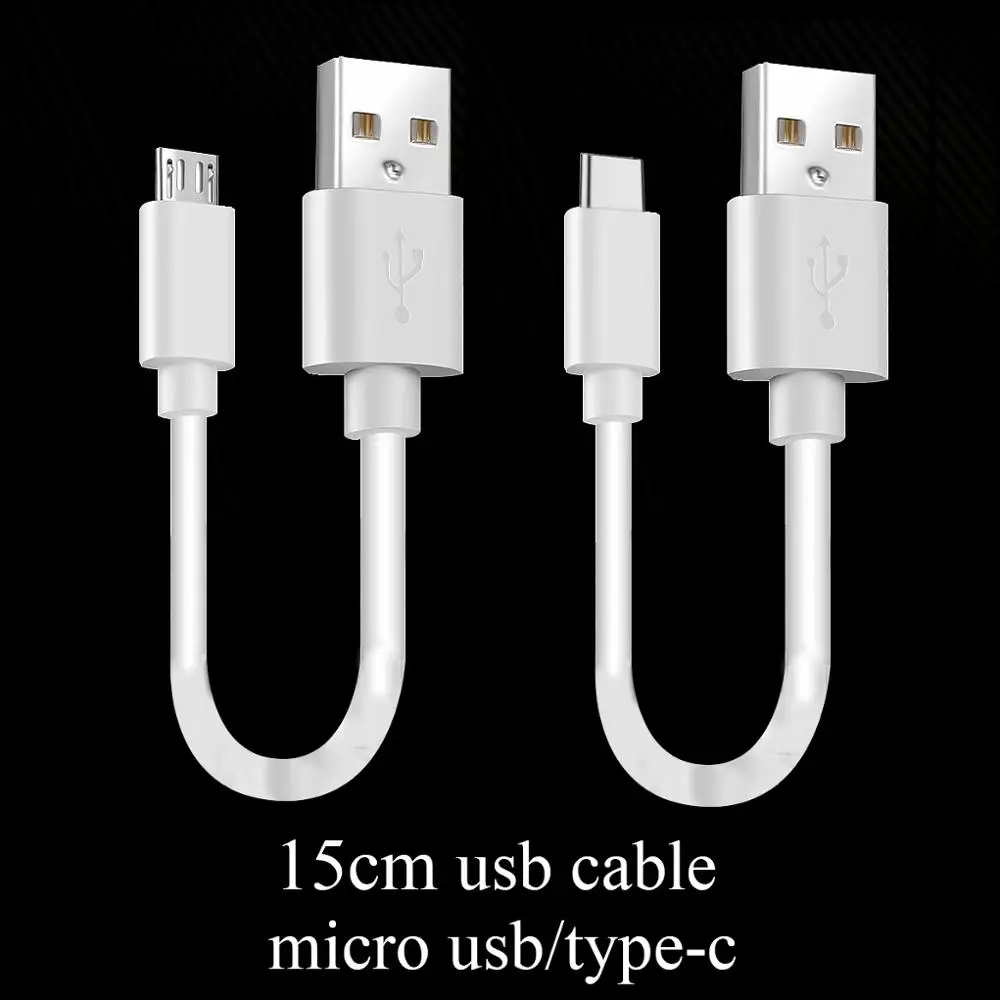 15cm Short Micro USB Cable Type C Mobile Phone Cables Fast Charging Sync Data Cord USB Adapter Cable For iPhone Samsung Huawei