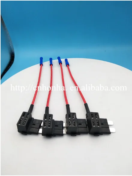 

Free shipping 50/100pcs 12/24V Car Add A Circuit Standard/Mini/Micro Blade Fuse Boxes Holder Piggy Back Fuses Tap