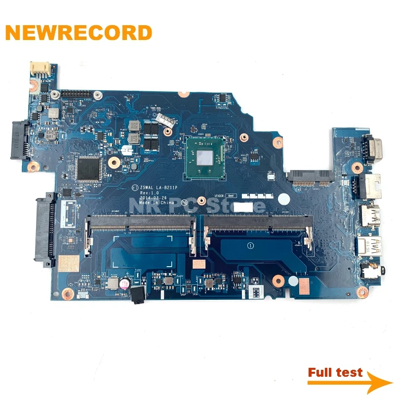 

For Acer Aspire E5-511 Laptop Motherboard NBMNY11002 Z5WAL LA-B211P N2940 1.83Ghz Onboard Main Board Full Test