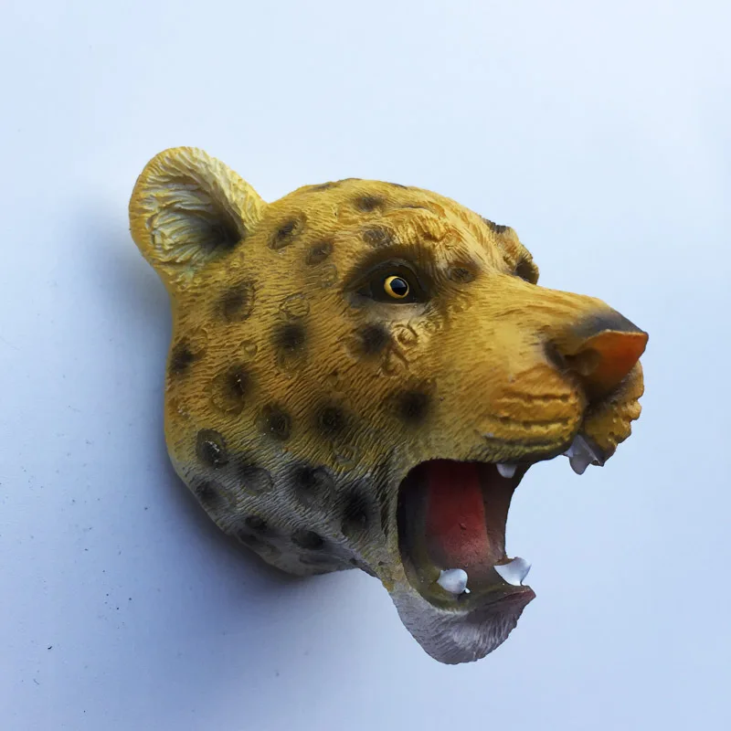 Kenya Decorative Magnets Souvenirs Lion Zebra Orangutan Hippo Leopard Rhinoceros Animal Head Figurines 3d Resin Magnet Fridge