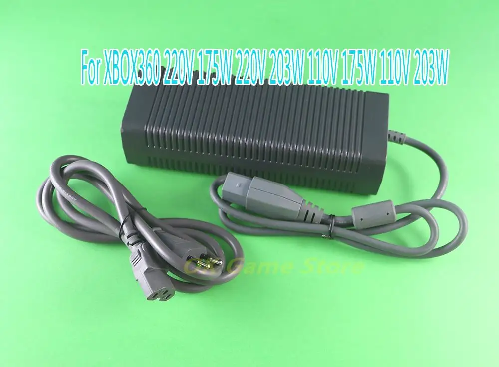 AC power Adapter charger EU US Plug 110V&175W 110V&203W 220V&175W For XBOX360 Phat Xbox 360 fat Power Supply For Xbox 360 fat