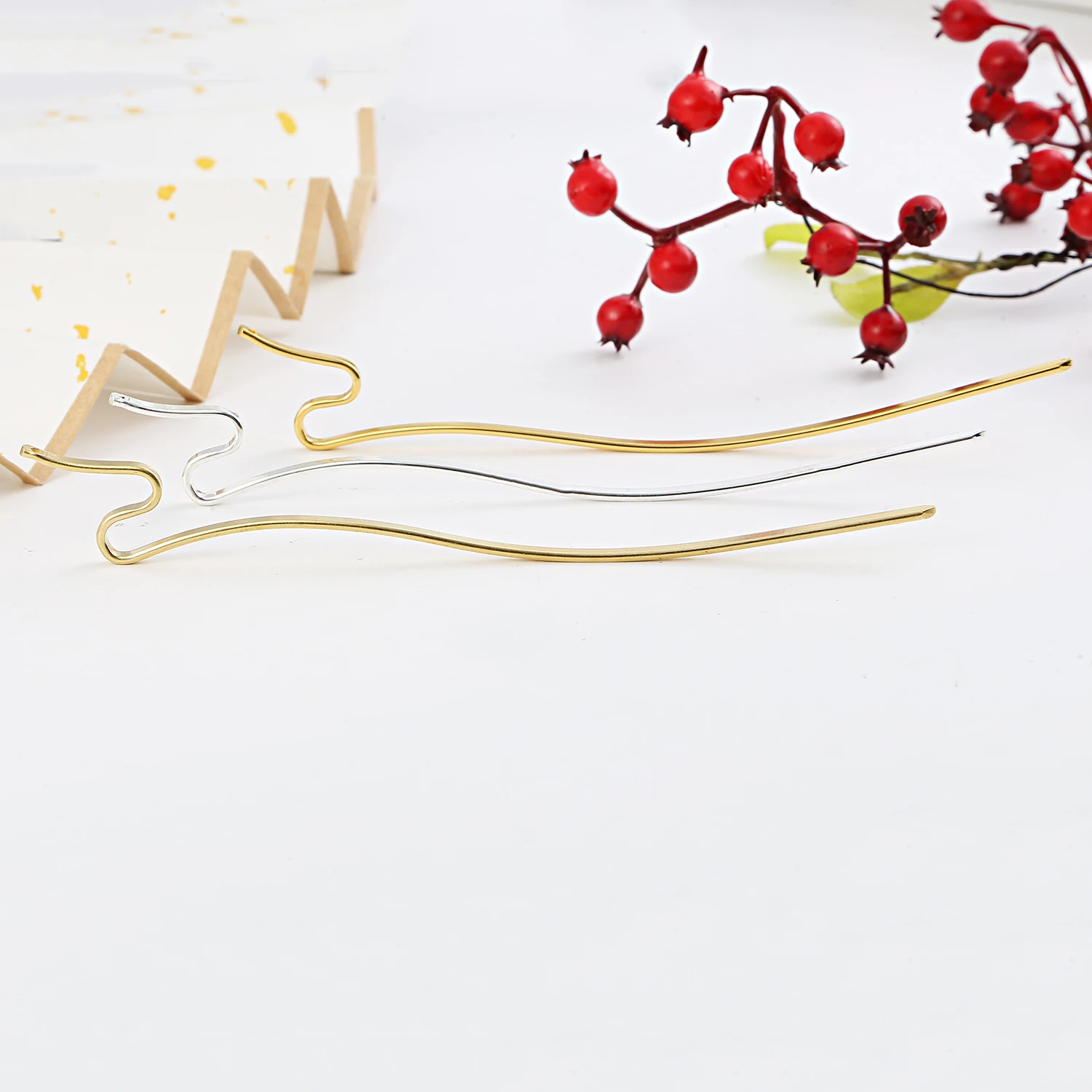 1pcs Vintage Alloy Gold/Copper/Silver Color Hair Sticks For DIY Handmade Hairpins Headwear Jewelry Findings Making Accessories