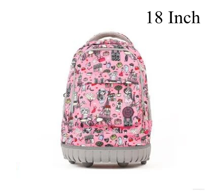 kids school Trolley backpack Bag for teenagers Rolling Luggage travel bag wheels 18 Inch School wheeled backpack for children