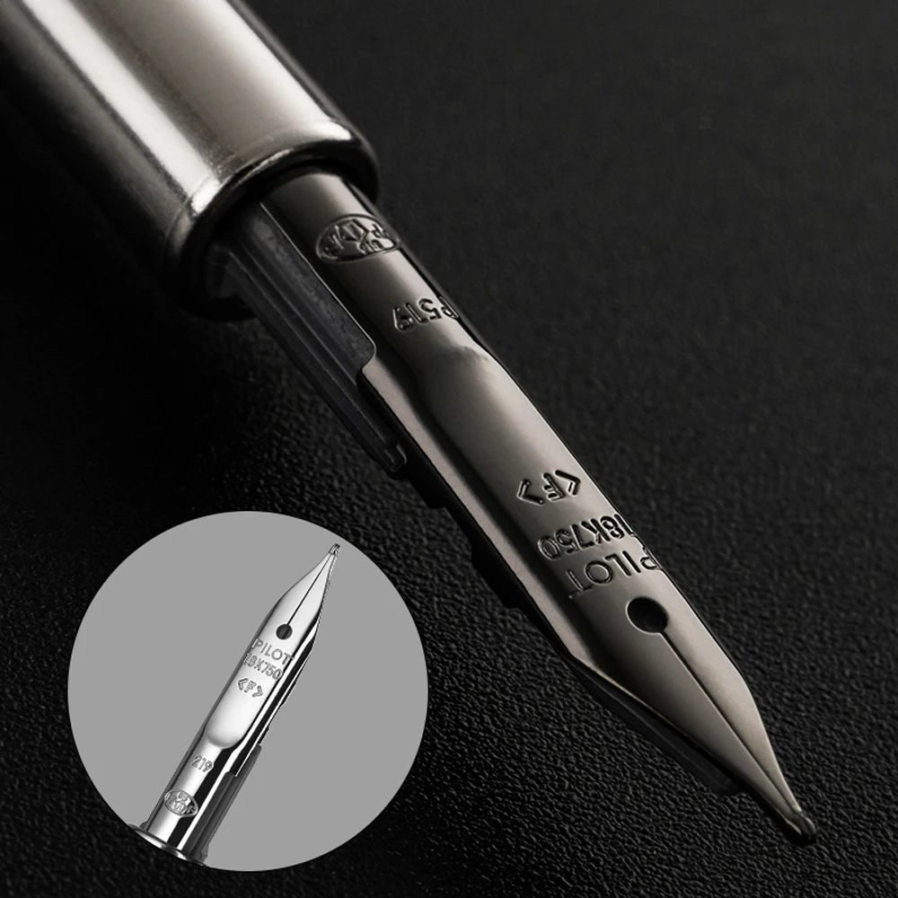 PILOT Capless Black Samurai Limited 18K Gold Tip Push-type Telescopic Frosted Fountain Pen FC-1800R Writing Office Stationery