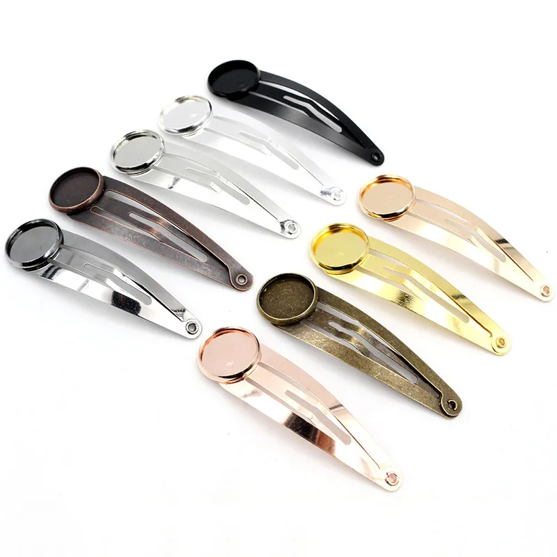 

12mm 20mm 10pcs High Quality Classic 8 Colors Plated Copper Material Hairpin Hair Clips Hairpin Base Setting Cabochon Cameo base