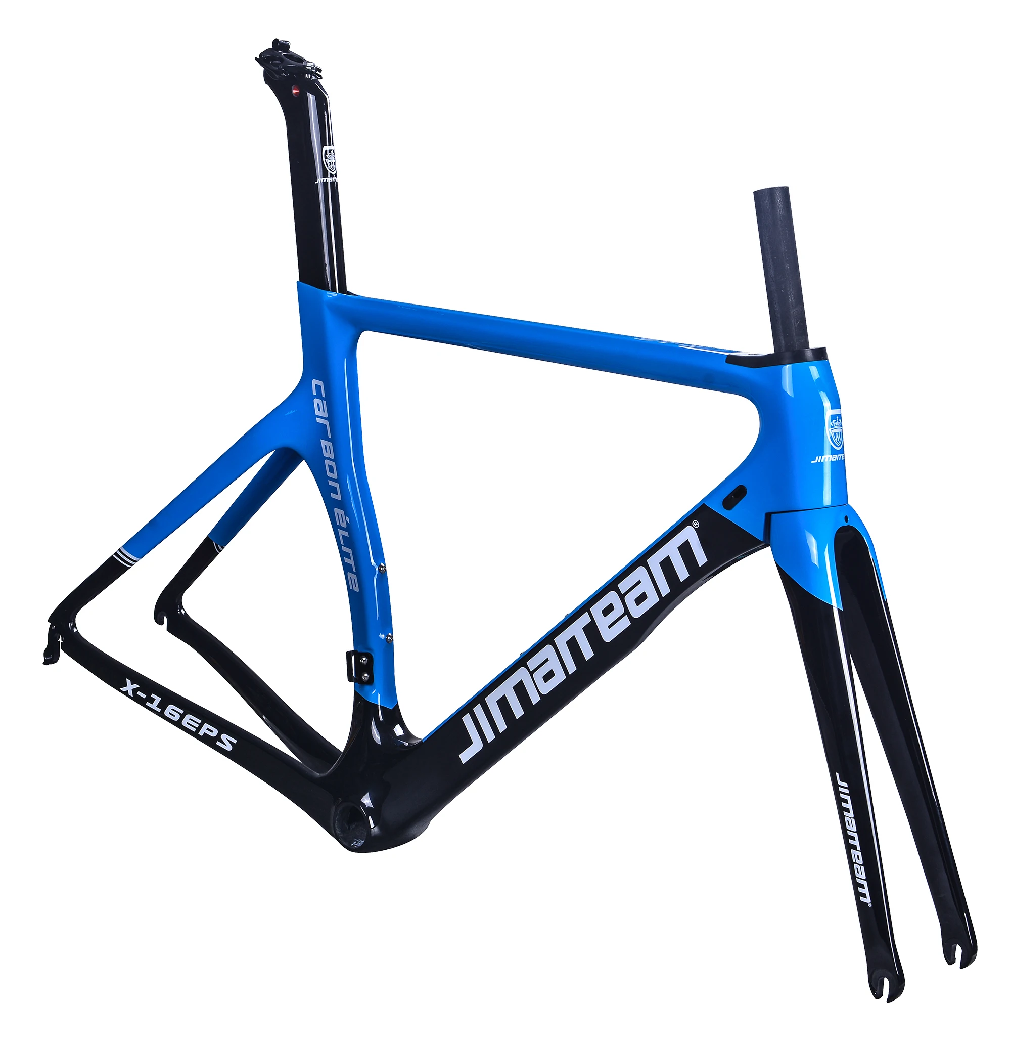 

Jimiteam-Carbon Fiber T800 Road Bike Frame, 700C, with Fork and Seat Tube, Blue, Free Shipping, 2021 New