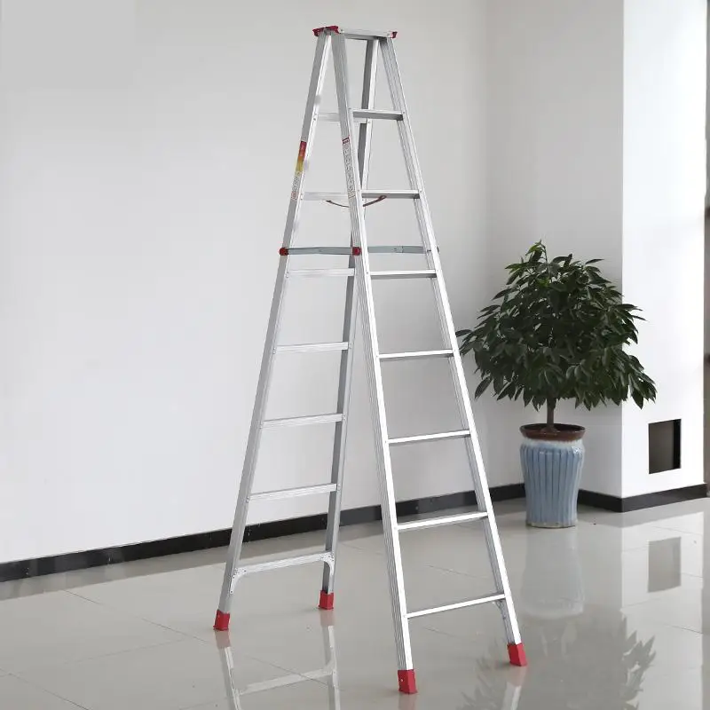 2.5M Thick Aluminum Alloy Ladder Herring Ladder Engineering Ladder Household Folding Decoration Elevator