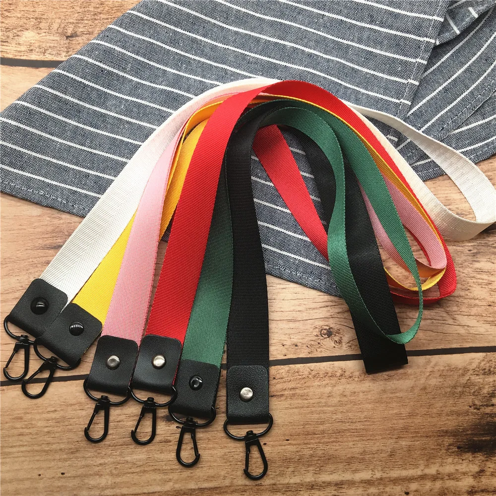 

10 шт./лот, однотонные ремешки мобильный телефон для Huawei, USB-держатель для бейджа, сделай сам, веревочный брелок, ремешок на шею для телефона, ключей, ID-Карты