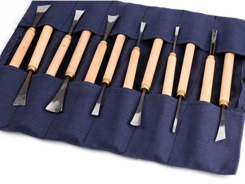 

Woodcarving Root Carving Tools East Woodworking Carving Knife Sharpening Knife Trimming Knife 12pcs Combination Set