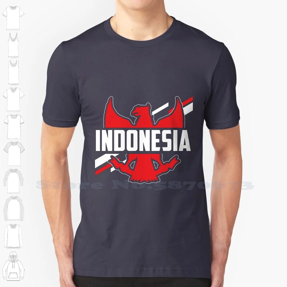 Indonesia 100% Cotton T-Shirt Indonesia Bali Java Islands South East Asia Archipelago Vacation Paradise Country Flag