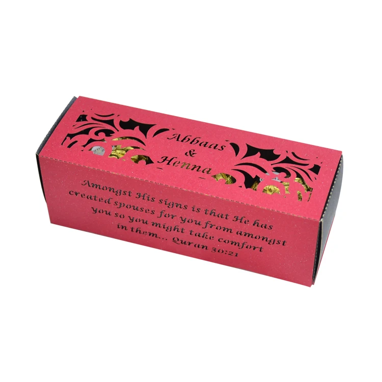 Mehandi Design Wedding Favors Laser Cut Personalized Indian Sweet Boxes