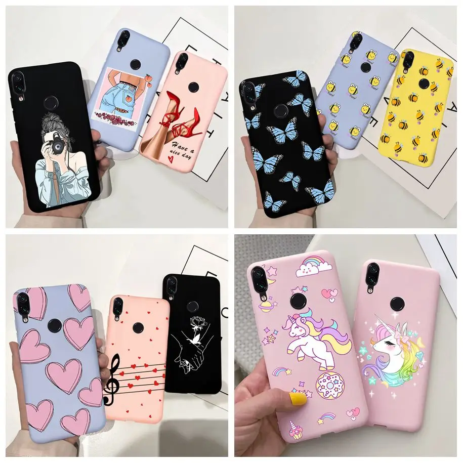 Phone Case For Xiaomi Redmi Note 7 Cover Soft Silicone TPU Back Cases for Xiaomi Redmi Note 7 Pro Bee Fundas on Redmi Note7 Etui