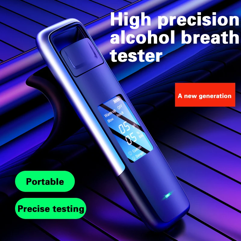 Digital Police Breathalyzer Blow Alcohol Content Tester Display Breath Alcohol Testing Tester Analyzer Detector Alcohol Test