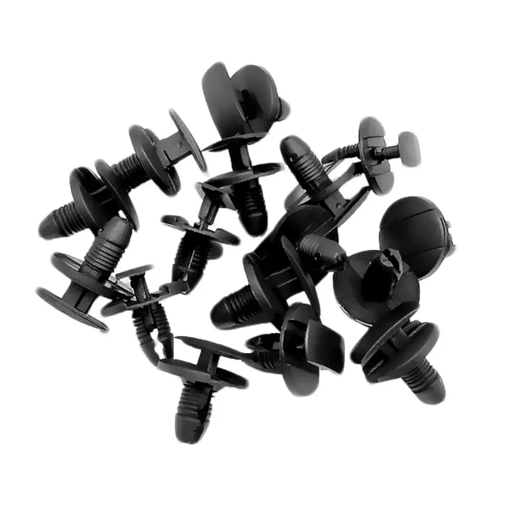 50Pcs Car Push Type Rivets Bumper Fender Fixed Clamp Automotive Fastener Rivet Holder Accessories Black for Citroens