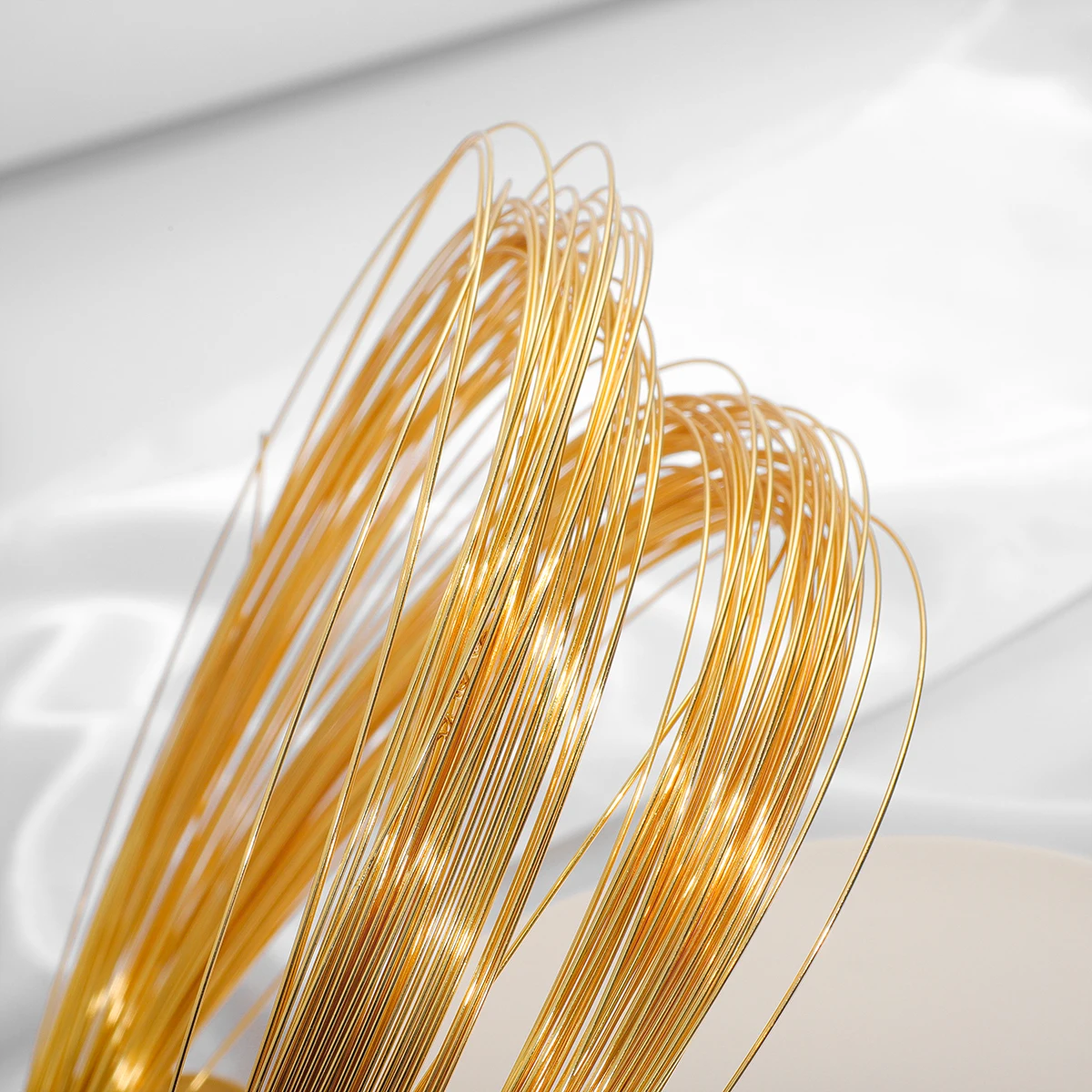 0.7-1 مللي متر 18K مطلية بالذهب النحاس النحاس الديكور سلك الموضوع الحبل حبل ل عقد دي اي واي سوار صنع المجوهرات الاكسسوارات الحرفية