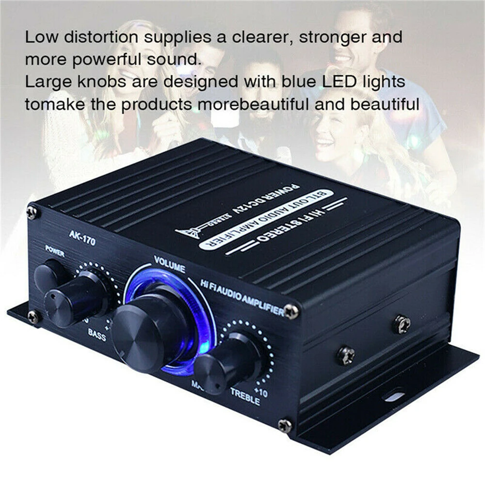 400W Digital Home Power Audio Amplifier Amplificador Hifi Stereo Subwoofer Music Player Audio Amplifier FM Radio Mic Car Home