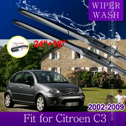 Car Wiper Blades for Citroen C3 MK1 2002~2009 Front Windscreen Windshield Wipers Car Accessories 2003 2004 2005 2006 2007 2008