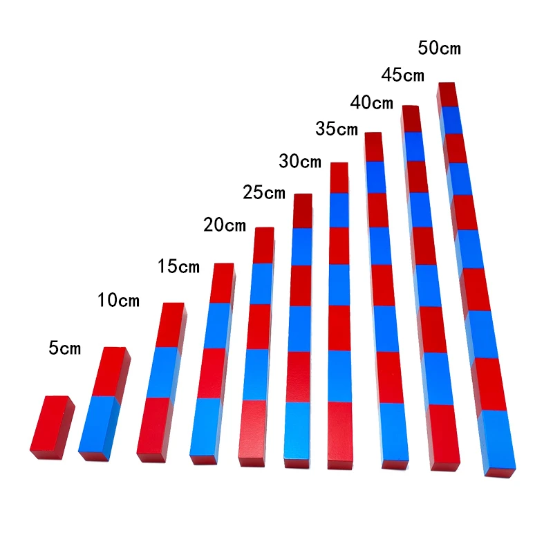 Familie Version Baby Spielzeug Montessori Kleine Numerische Stangen 5 cm bis 50 cm Mathematik Vorschule Ausbildung Kinder Spielzeug