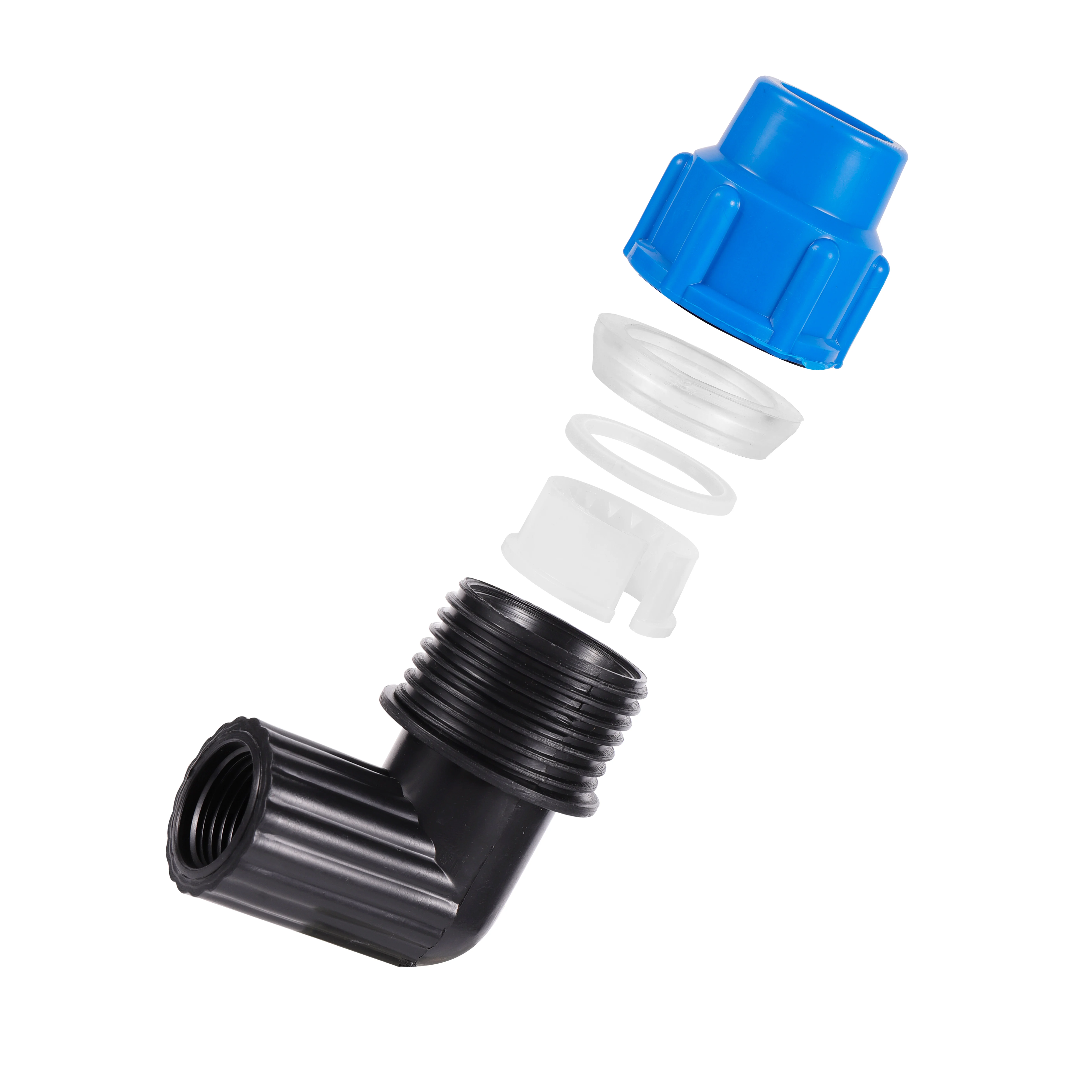 20/25/32mm PE Pipe Quick Connector Elbow Reducing Water Pipe Joint Plastic Female Thread 1/2\