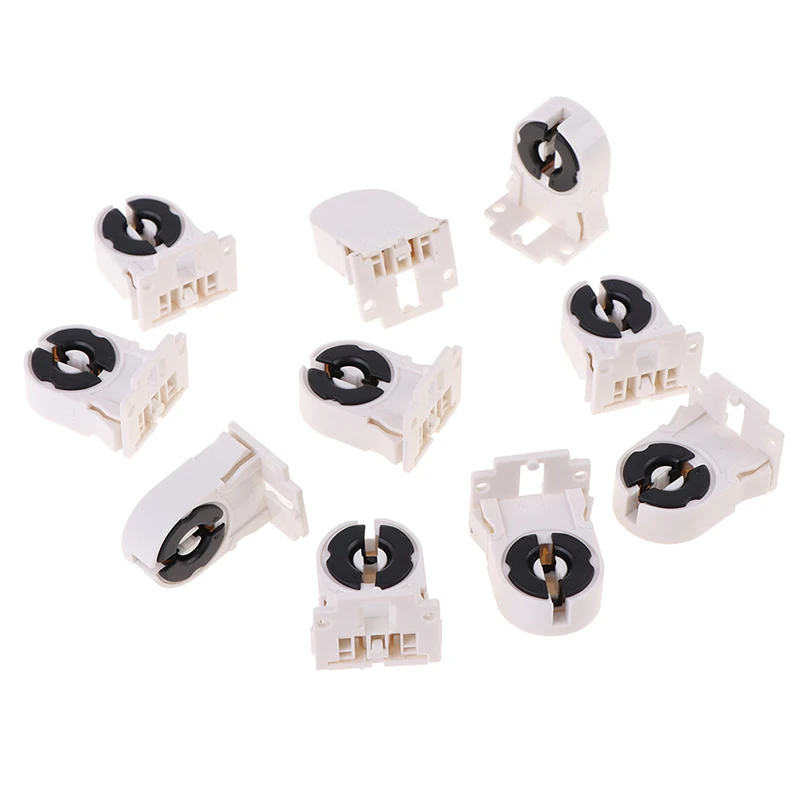 10pcs/20pcs/pack T8/G13 Fluorescent Lamp Holder Heat-Resistant Lamp Holder Light Tube Holder Lamp Accessories