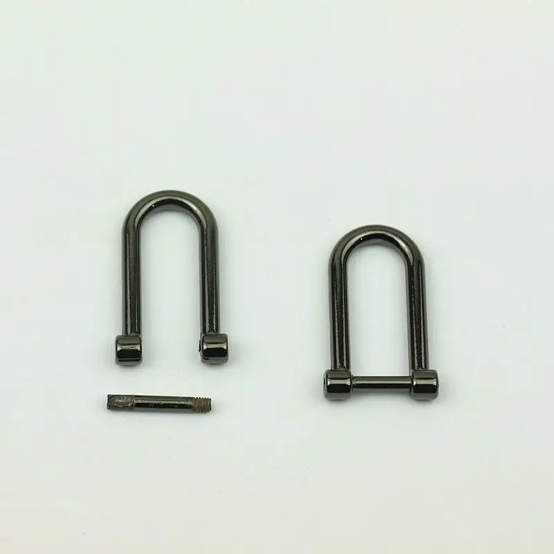 20pcs 11mm Tall Detachable Screw Buckles D Ring Welded Dee Rings DIY Leather Webbing Strap Bags gold metal Hardware Accessories