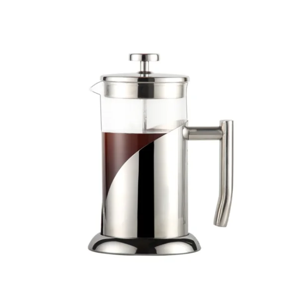 French Press Coffee Maker 4 Level Filtration System Heat Resistant Borosilicate Glass by Cafe Du Chateau