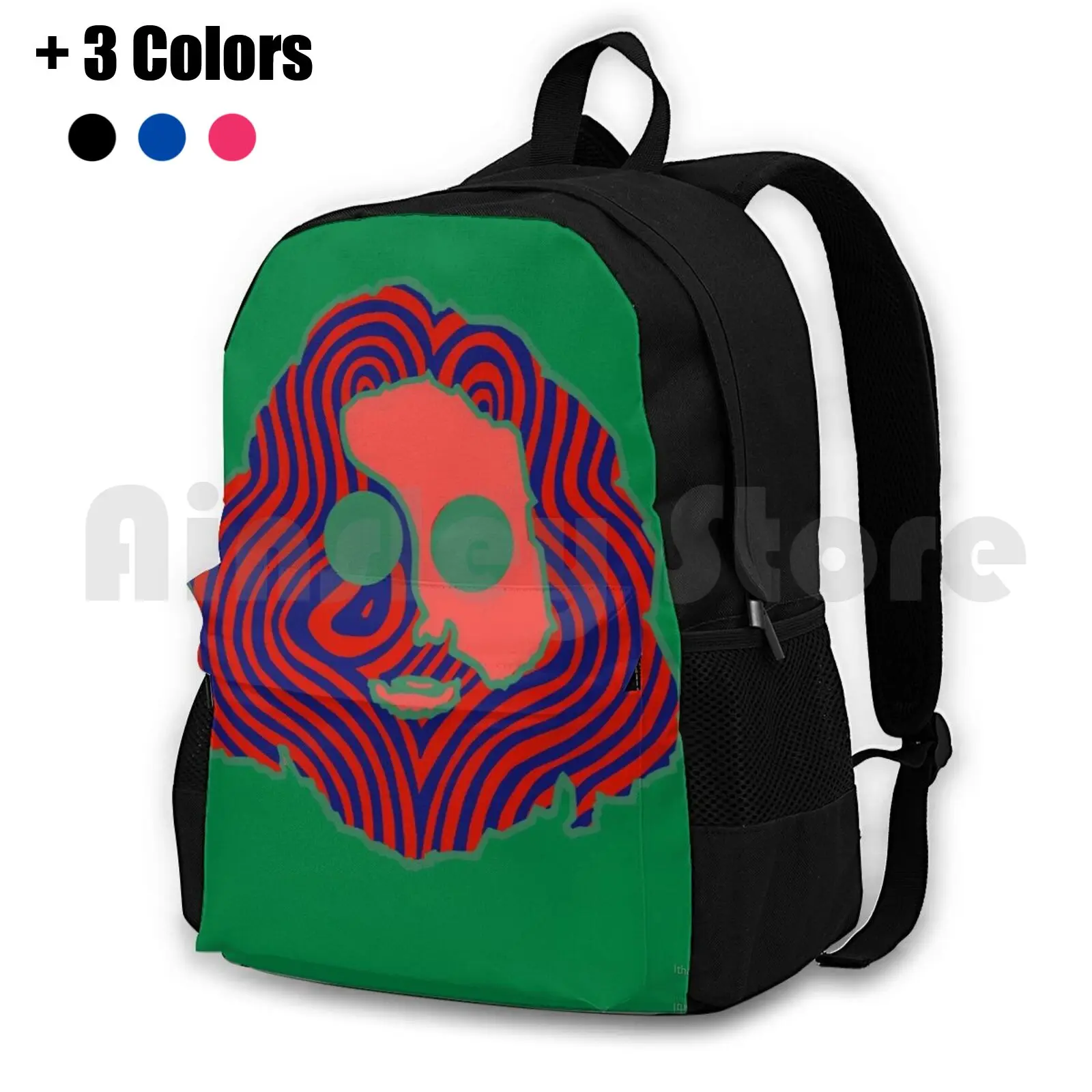 Jerry Face Outdoor Hiking Backpack Riding Climbing Sports Bag Jerry Jam Band Portrait Tour Trippy Stylized Cutout